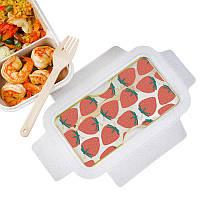 Ланч бокс із пшеничного волокна «Полунички» 850 мл