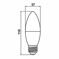 Світлодіодна лампа Biom свічка 7W E27 4500K BT-568 1426, фото 3