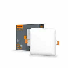 LED світильник безрамковий квадрат Videx 9W 4100K VL-DLFS-094