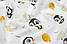 Фланель "Пінгвіни з крилами та жовті кульки", ширина 240 см, фото 4