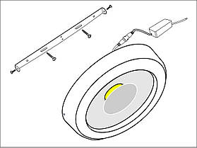 LED світильник ELM накладний OSCAR N 40W 4000K IP40 B-LD-1972, фото 5