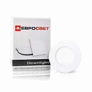 LED Downlight Євросвітло 3W 6400К вбудоване коло LED-R-90-3 000039168, фото 4