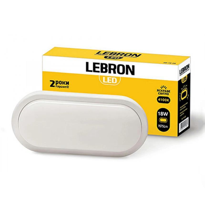 LED світильник Lebron ЖКГ L-WLO 18W 4100K IP65 овал 15-35-10