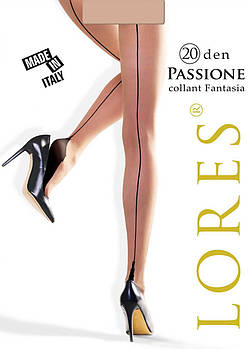 Колготки 20 ден зі швом Lores Passione 20 бежевого кольору розміру 1/2  3/4