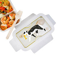 Ланч бокс із пшеничного волокна «Кіт і риба» 850 мл