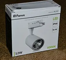 LED світильник трековий Feron AL102 12W 4000К білий 5810, фото 3