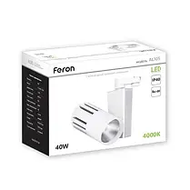 LED світильник трековий Feron AL105 COB 40W 4000К IP40 білий 5993 (29695), фото 3