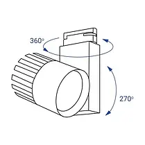 LED світильник трековий Feron AL105 COB 40W 4000К IP40 білий 5993 (29695), фото 4