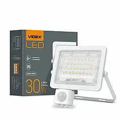 LED прожектор Videx F2e 30W 5000К з датчиком руху та освітленості VL-F2e305W-S