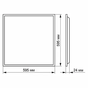 LED-панель Videx 48W 4100K матова 2 шт./пач. VL-Pb484W(2), фото 4