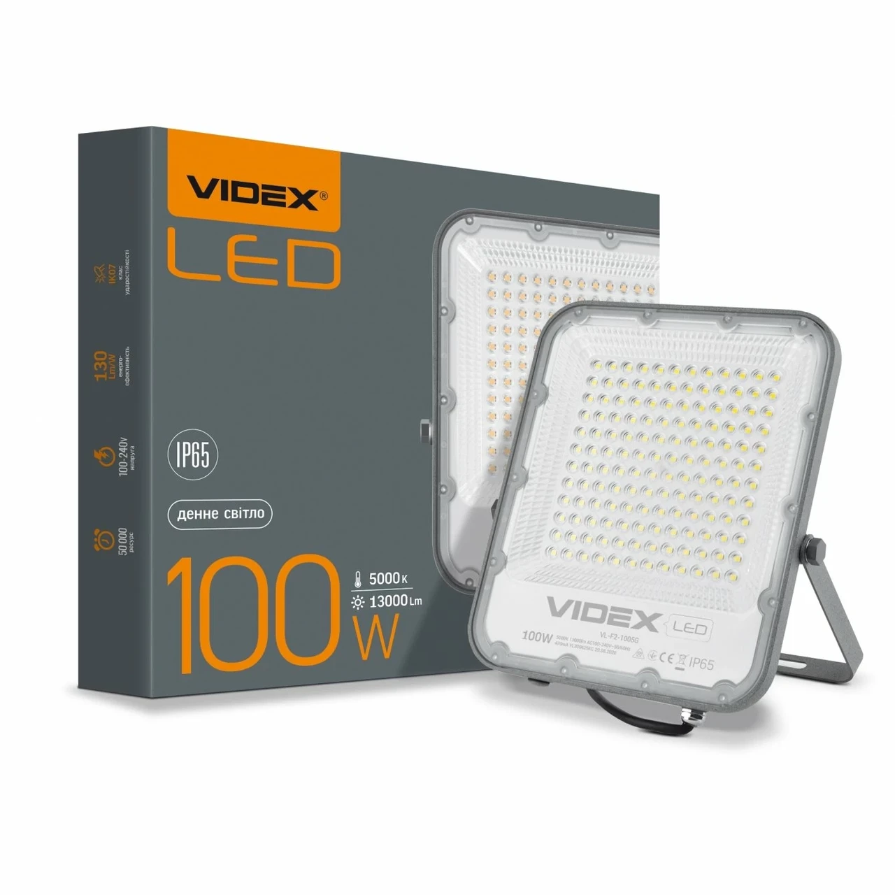 LED прожектор Videx Premium F2 100W 5000K VL-F2-1005G