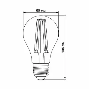 Світлодіодна лампа Videx Filament A60F 10W 4100K E27 VL-A60F-10274, фото 2