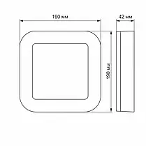 LED світильник квадратний ART VIDEX 15W 5000K IP65 VL-BHFS-155, фото 5