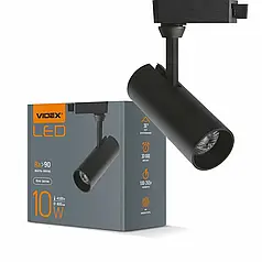 LED світильник трековий VIDEX 10W 4100K чорний VL-TR04-104B