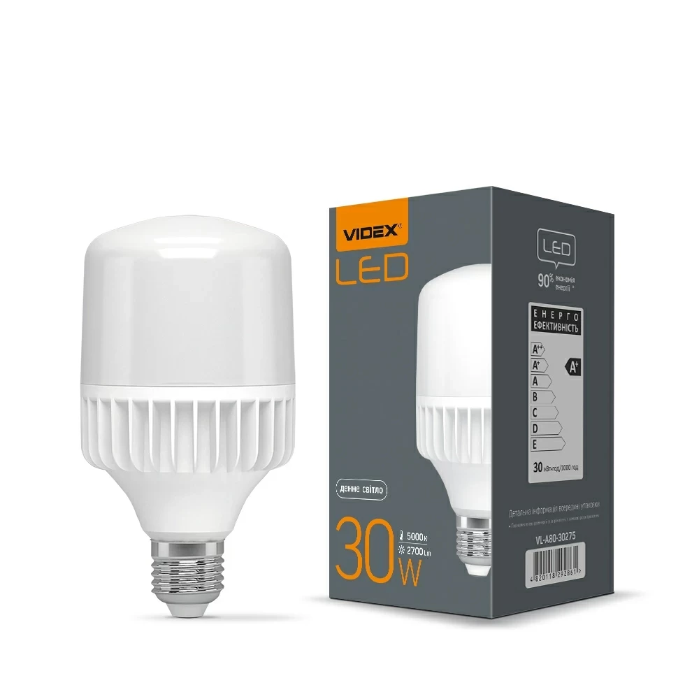 LED лампа Videx А80 30W 5000K E27 VL-A80-30275