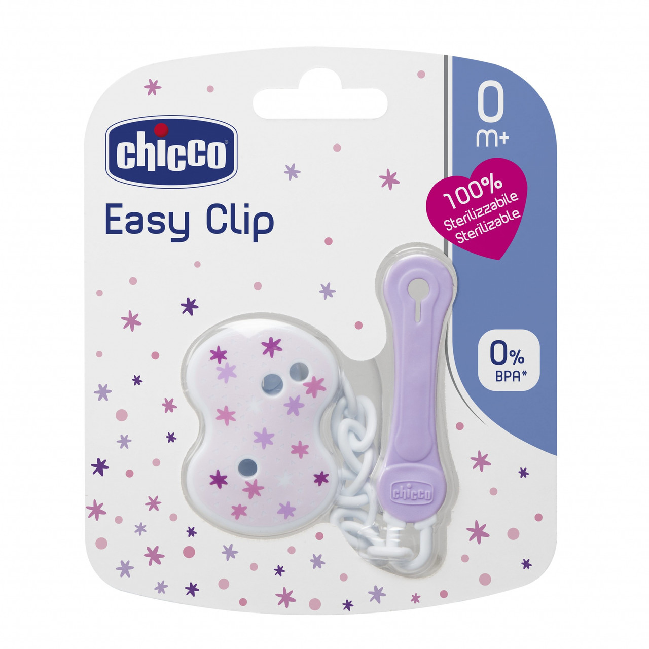 Карабін для пустушки Pink Chicco 1 шт. (8003670818571)