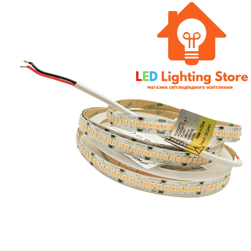 Світлодіодна стрічка RISHANG, smd2835, 24V, 240 led/m, 28W, 2270Lm, IP20, 3000K, CRI80, RD00Q0TC-A-T (17026), фото 1