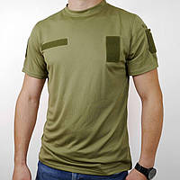 Тактична воєнна армійська футболка ЗСУ з липучками для шевронів