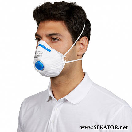 Респіратор протиаерозольний BLS / Бі Ель Ес, O2 102V FFP2 NR D (Італія), фото 2