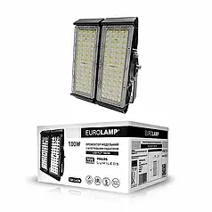 LED прожектор EUROLAMP модульний з інтегрованим радіатором 100W 5000K LED-FLP-100/50