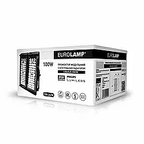 LED прожектор EUROLAMP модульний з інтегрованим радіатором 100W 5000K LED-FLP-100/50, фото 2