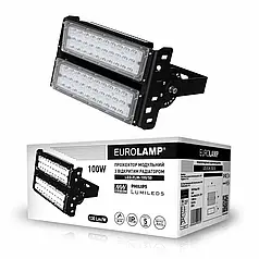 LED прожектор EUROLAMP модульний з відкритим радіатором 100W 5000K LED-FLM-100/50