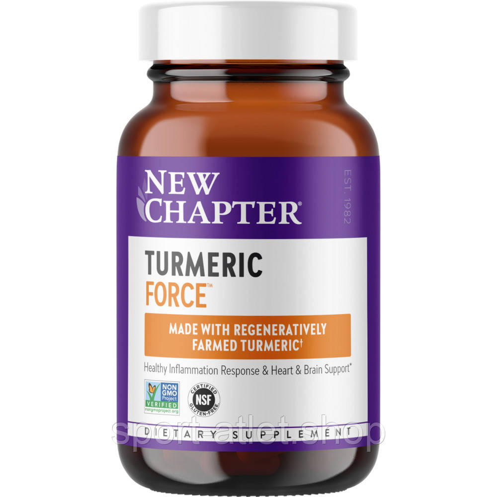 Натуральна добавка New Chapter Turmeric Force, 120 вегакапсул, фото 1