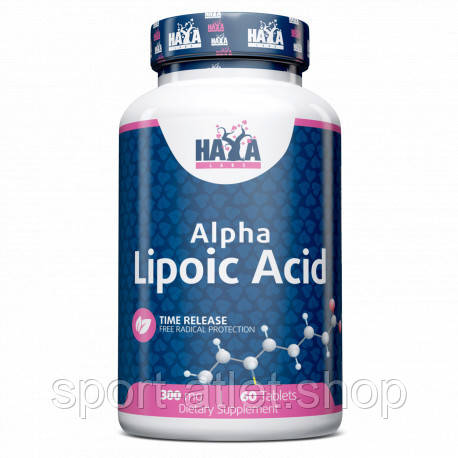 Натуральна добавка Haya Labs Alpha Lipoic Acid 300 mg, 60 таблеток