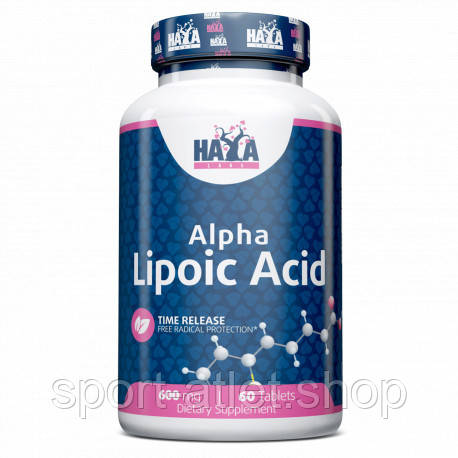 Натуральна добавка Haya Labs Alpha Lipoic Acid 600 mg, 60 таблеток, фото 1