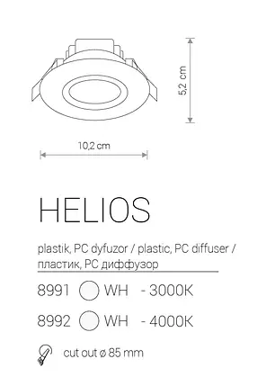 Світильник точковий Nowodvorski HELIOS LED 5W 4000K IP44 8992, фото 3