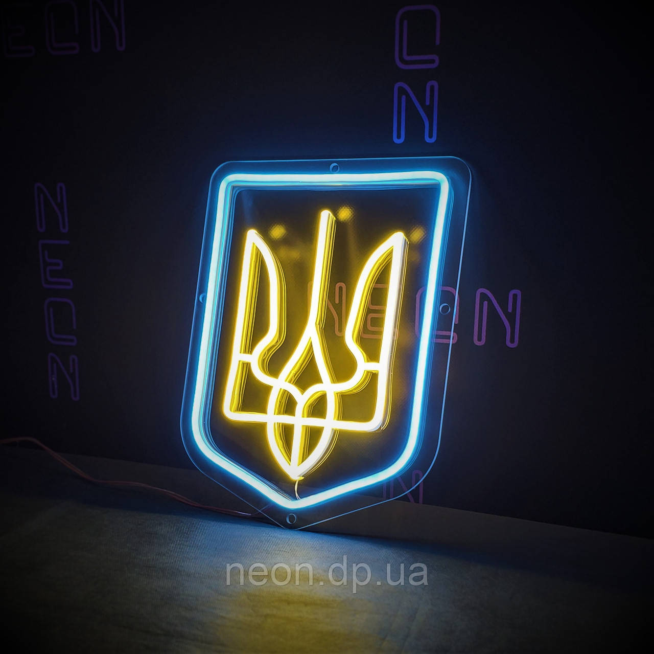Неонова вивіска "Герб України”