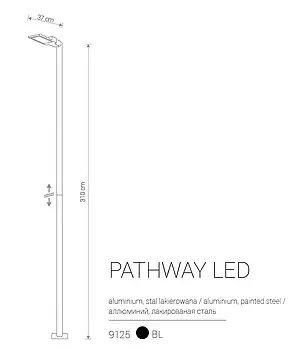 Вуличний світильник Nowodvorski PATHWAY LED L 9125, фото 2