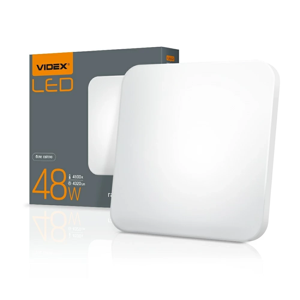 LED світильник квадрат Videx 48W 4100K матовий VL-CLS-484M