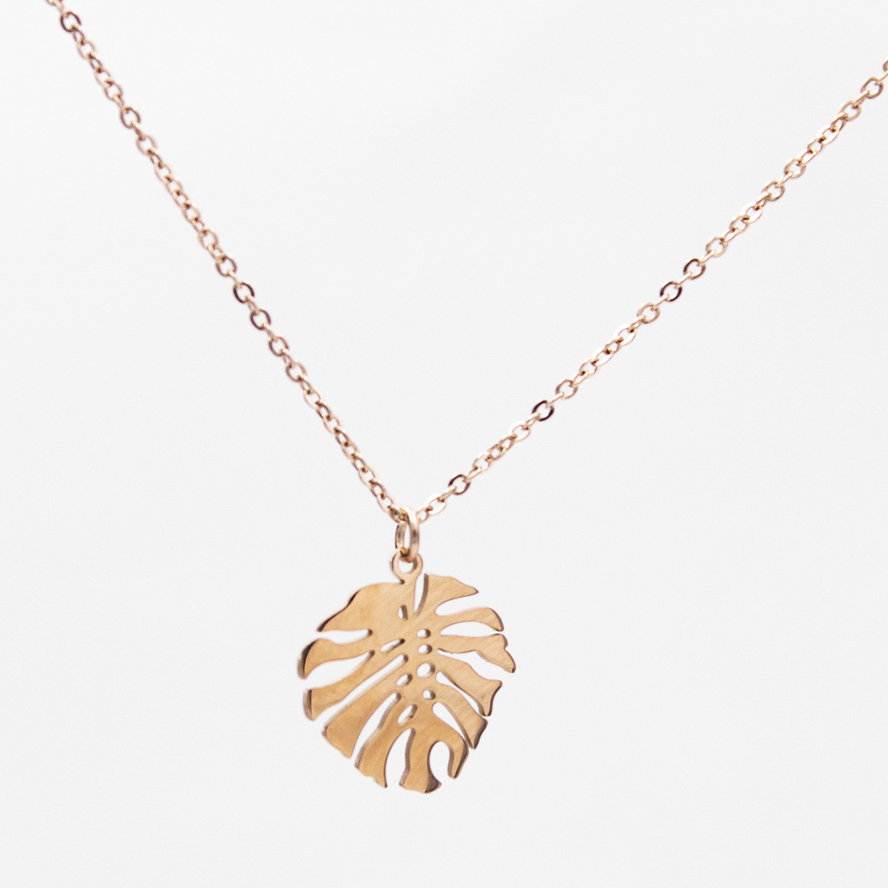 Підвіска на ланцюжку позолота "Листок" (Мединська сталь), фото 1