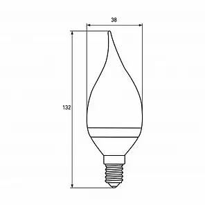 LED лампа свічка на вітрі Euroelectric CW 6W E14 4000K LED-CW-06144(EE), фото 2