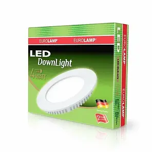 LED Downlight Eurolamp NEW 4W 3000K (кругл.) LED-DLR-4/3, фото 2