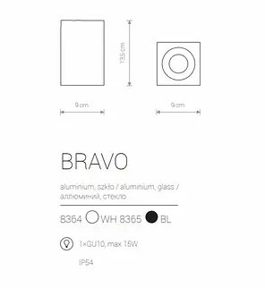 Точковий світильник Nowodvorski BRAVO Black 8365, фото 4