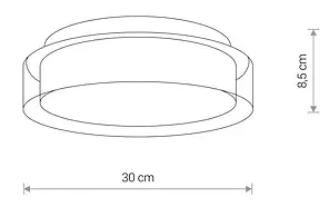 Світильник стельовий Nowodvorski PAN LED S IP44 8173, фото 4