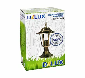 Світильник садово-парковий Delux PALACE A004 Е27 IP44 чорний-золото 90016658, фото 2