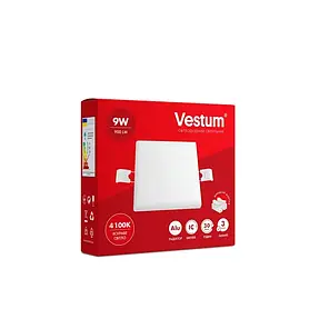 LED світильник Vestum квадрат "без рамки" 9W 4100К 1-VS-5602 891-01, фото 4