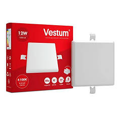LED світильник Vestum квадрат "без рамки" 12W 4100К 1-VS-5603 892-01