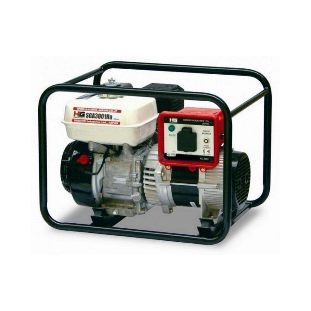 Генератор Daishin SGA3001Ha, 2,2 кВа,230 В, 50 Гц, AVR,GX160, 3,5год (100%), 3.1 л, 35 кг