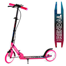 Самокат двоколісний (алюмінієва рама, колеса PU 200 мм, ручне гальмо, підніжка) "Skyper" NL - 14788