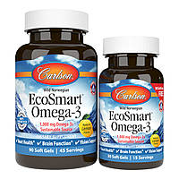 Жирные кислоты Carlson Labs EcoSmart Omega 3, 90+30 капсул