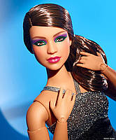 Колекційна лялька Барбі Barbie Signature Looks пишна шатенка HBX95, фото 3