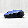 Комп'ютерна мишка бездротова LOGITECH M171 (чорний-синій), фото 3