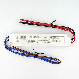 Блок живлення Mean Well 18W 12V 1.5A IP67 LPH-18-12, фото 2