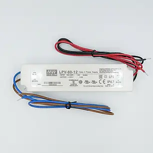 Блок живлення герметичний Mean Well 60W 12V 5A IP67 LPV-60-12, фото 2