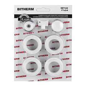 Комплект для радіатора 3/4" (без кріплень) BITHERM