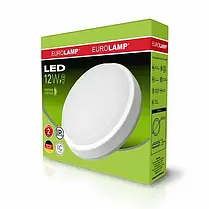 LED світильник Eurolamp накладний круглий ЖКГ 12W 5500K LED-NLR-12/55(F), фото 3